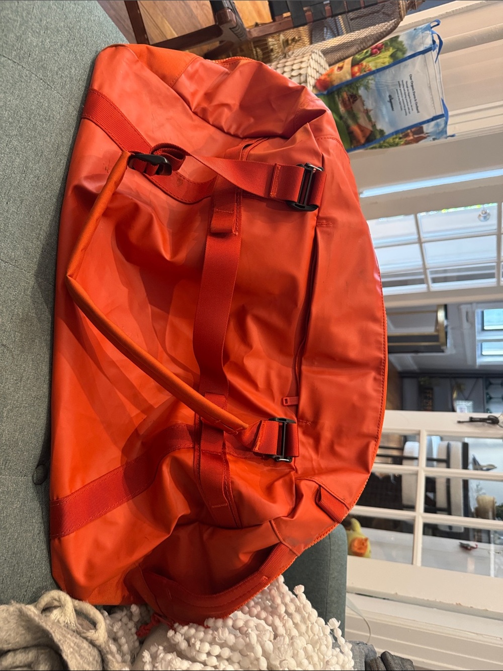 Away XL Orange Travel Duffel Bag with Reinforced Straps